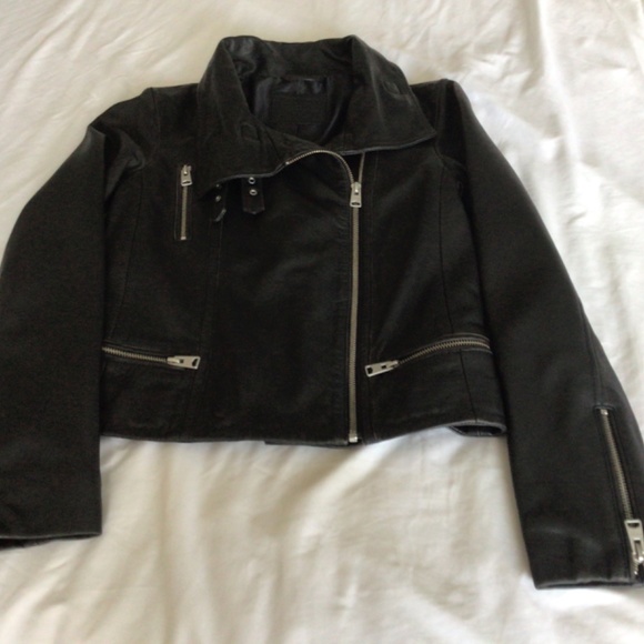 ALLSAINTS black leather jacket - Picture 5 of 6